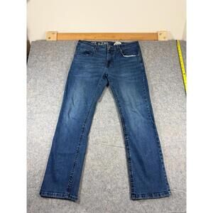 TK Axel Jeans Men 36x32 Blue Slim Boot Stretch Dark Wash